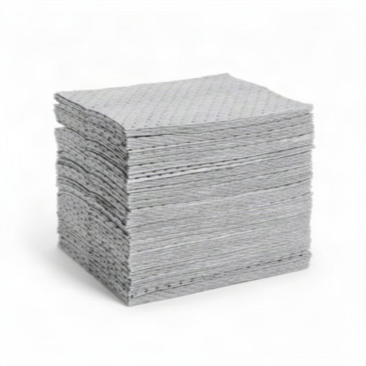 Economy Weight Universal Fine Fiber Sorbent Pads - clean organized product view