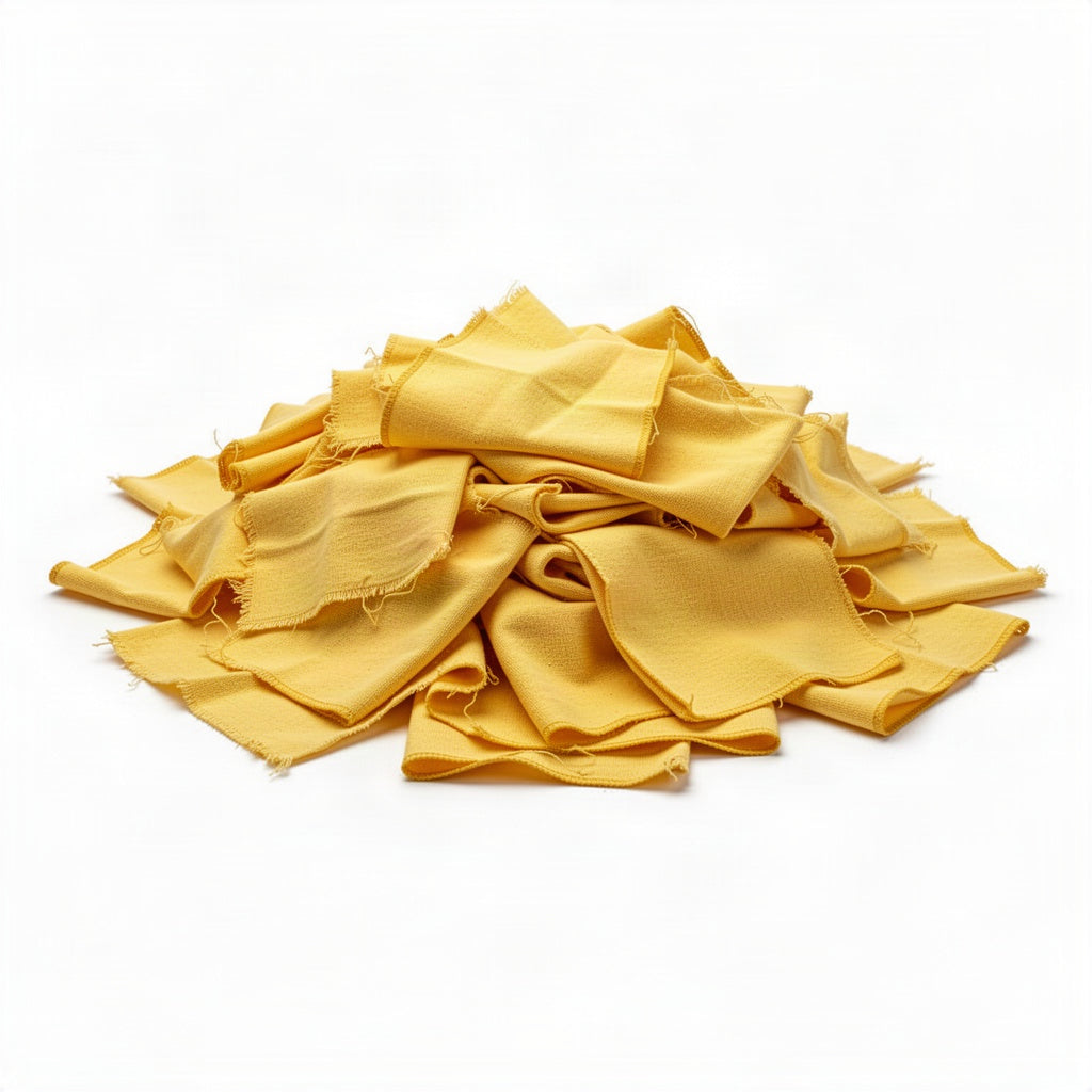 100 Percent Cotton Large Yellow Dust Cloth 24 X 14 Inch - loose bulk product view