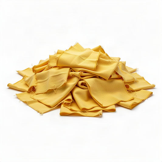 100 Percent Cotton Large Yellow Dust Cloth 24 X 14 Inch - loose bulk product view