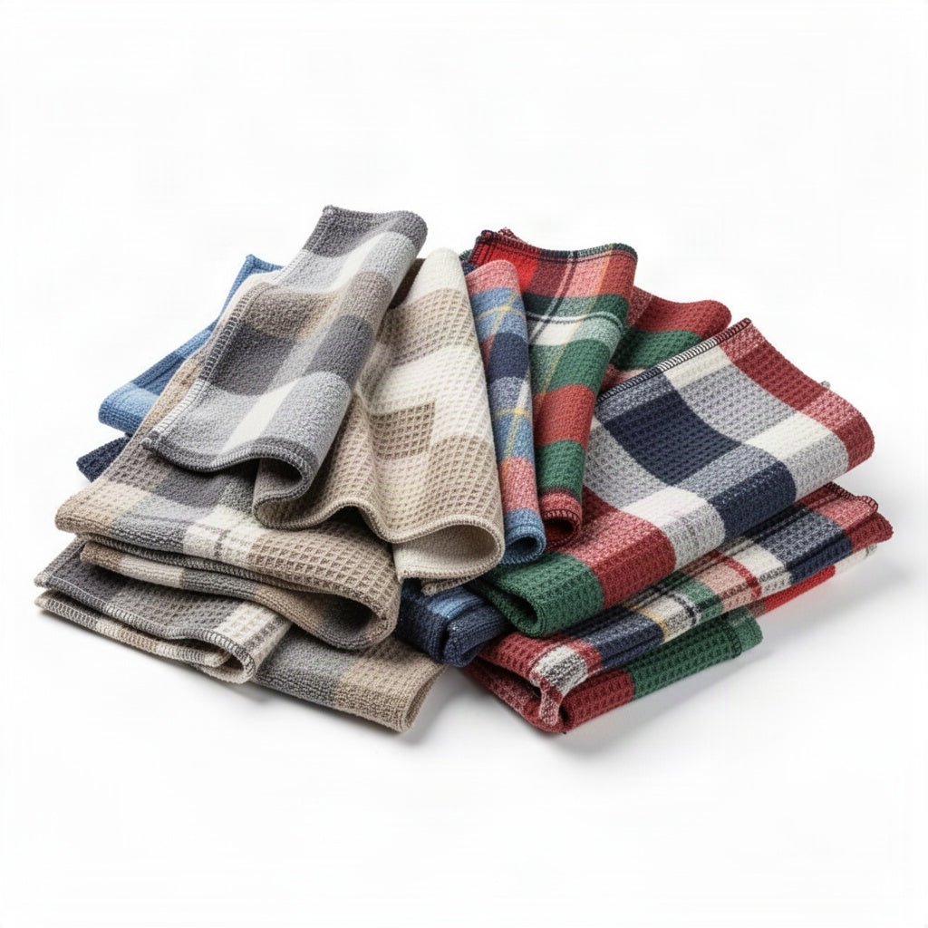 Color Flannel Wiping Rags - clean organized product view