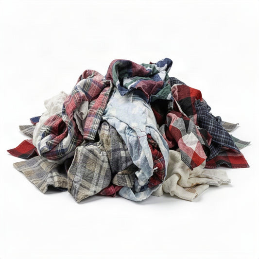 Color Flannel Wiping Rags - loose bulk product view