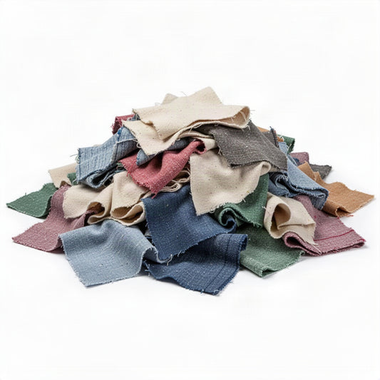 Color Heavy Duty Cotton Wiping Rags - loose bulk product view