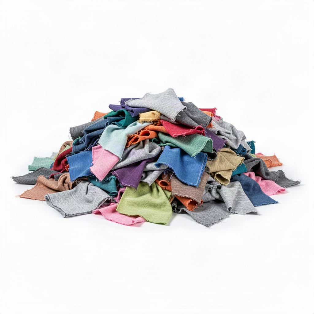 Color Knit T Shirt Wiping Rags - loose bulk product view