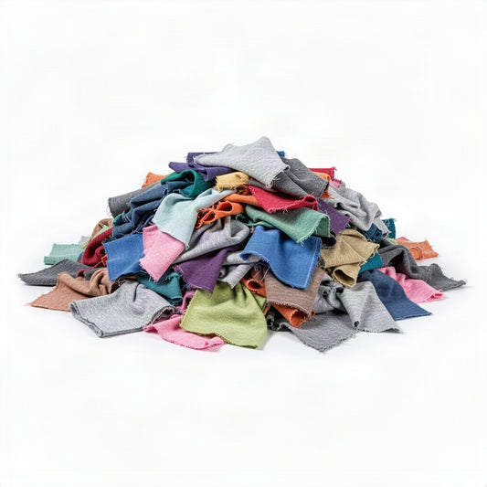 Color Knit T Shirt Wiping Rags - loose bulk product view