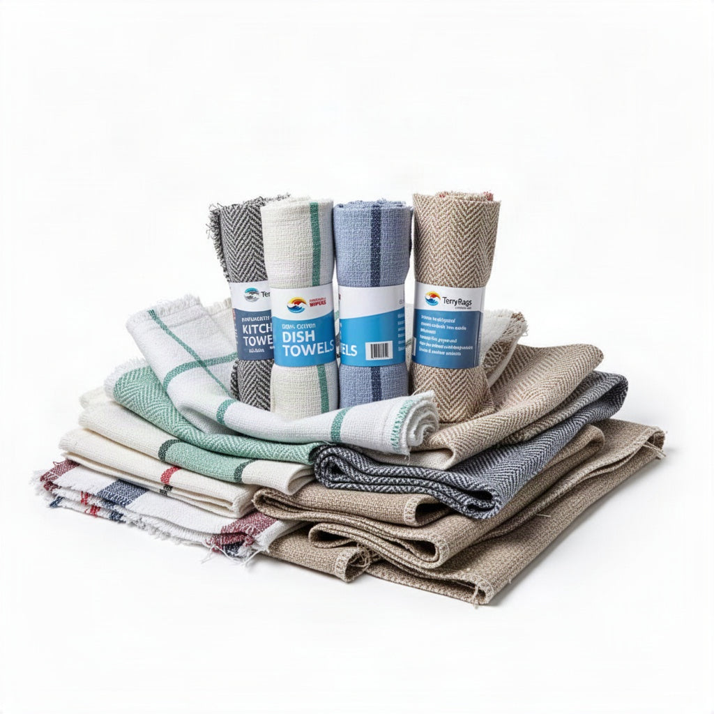 Dish And Kitchen Towels Retail Packaging - clean organized product view