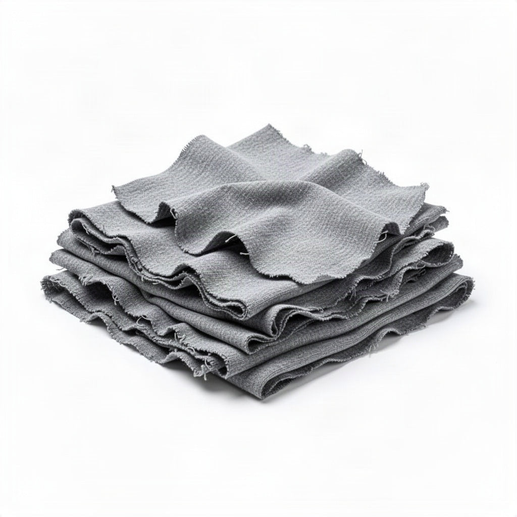 Gray Knit T Shirt Cotton Cleaning Rags - clean organized product view