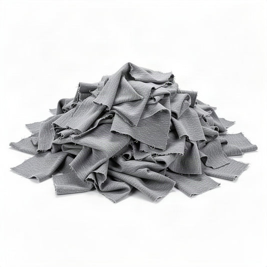 Gray Knit T Shirt Cotton Cleaning Rags - loose bulk product view