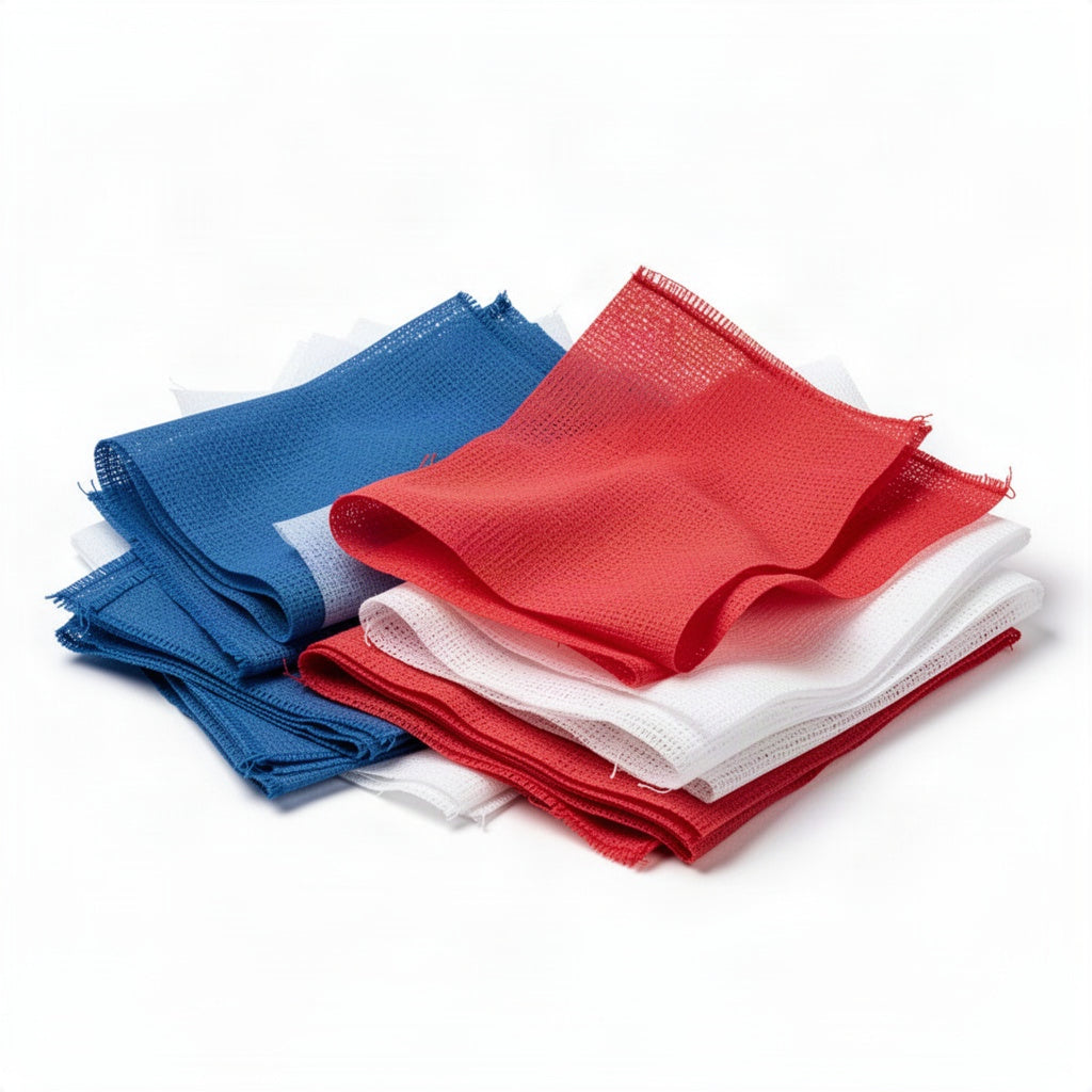 Jumbo Lint Free Paper Wipes Blue Red And White - clean organized product view