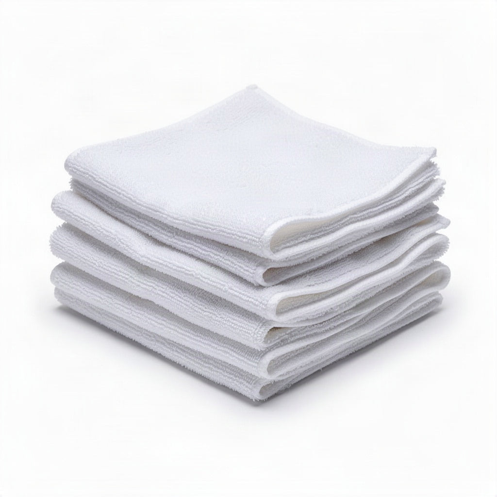 New Terry White Washcloth Rags Bulk - clean organized product view