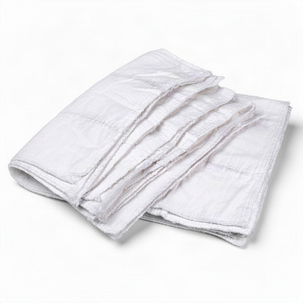 New White Cotton Knitted Prefold Diapers - clean organized product view