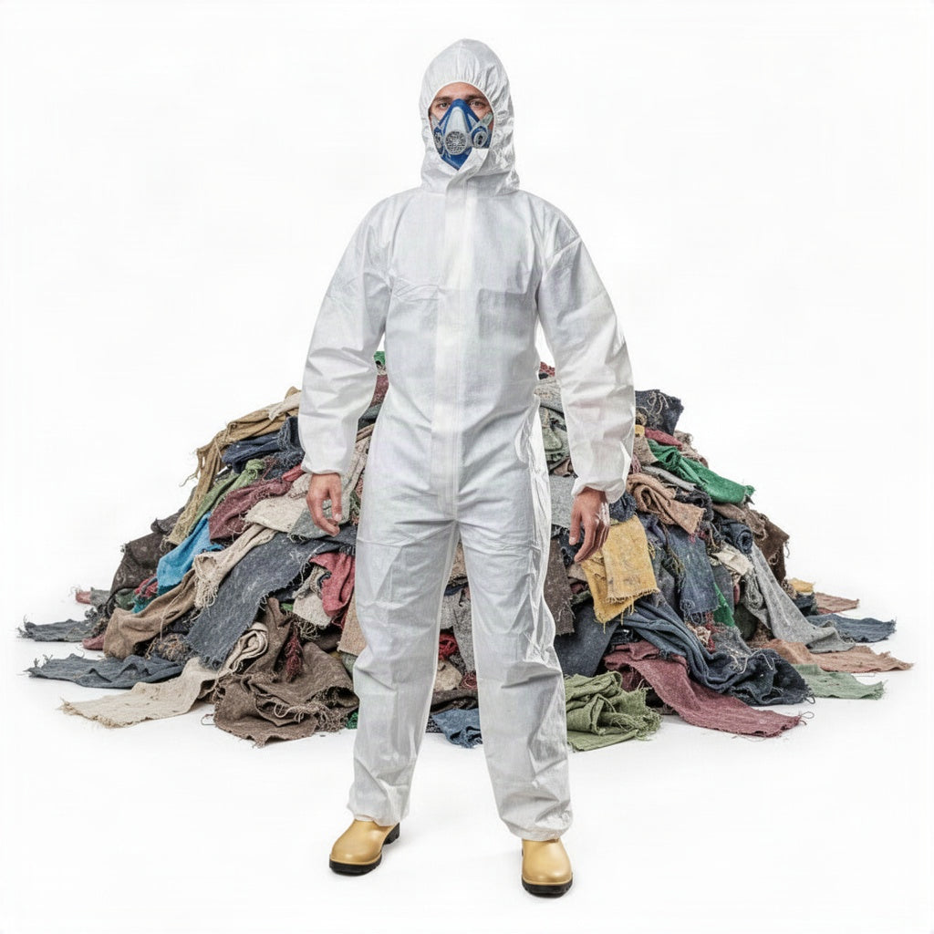 Protective Disposable Coveralls With Hood - loose bulk product view