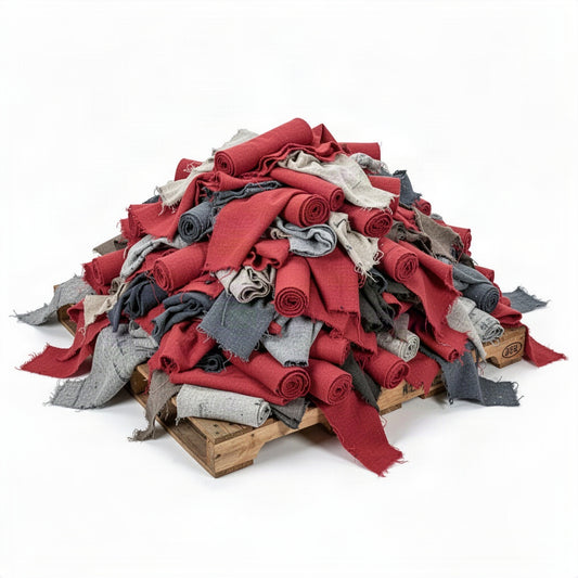 Red Shop Towels Retail Packaging Pallet - loose bulk product view