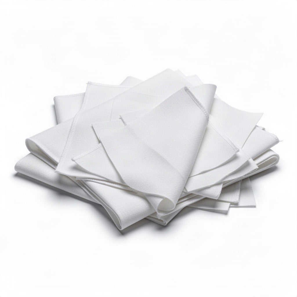 White Cotton Sheeting Wiping Rags - clean organized product view